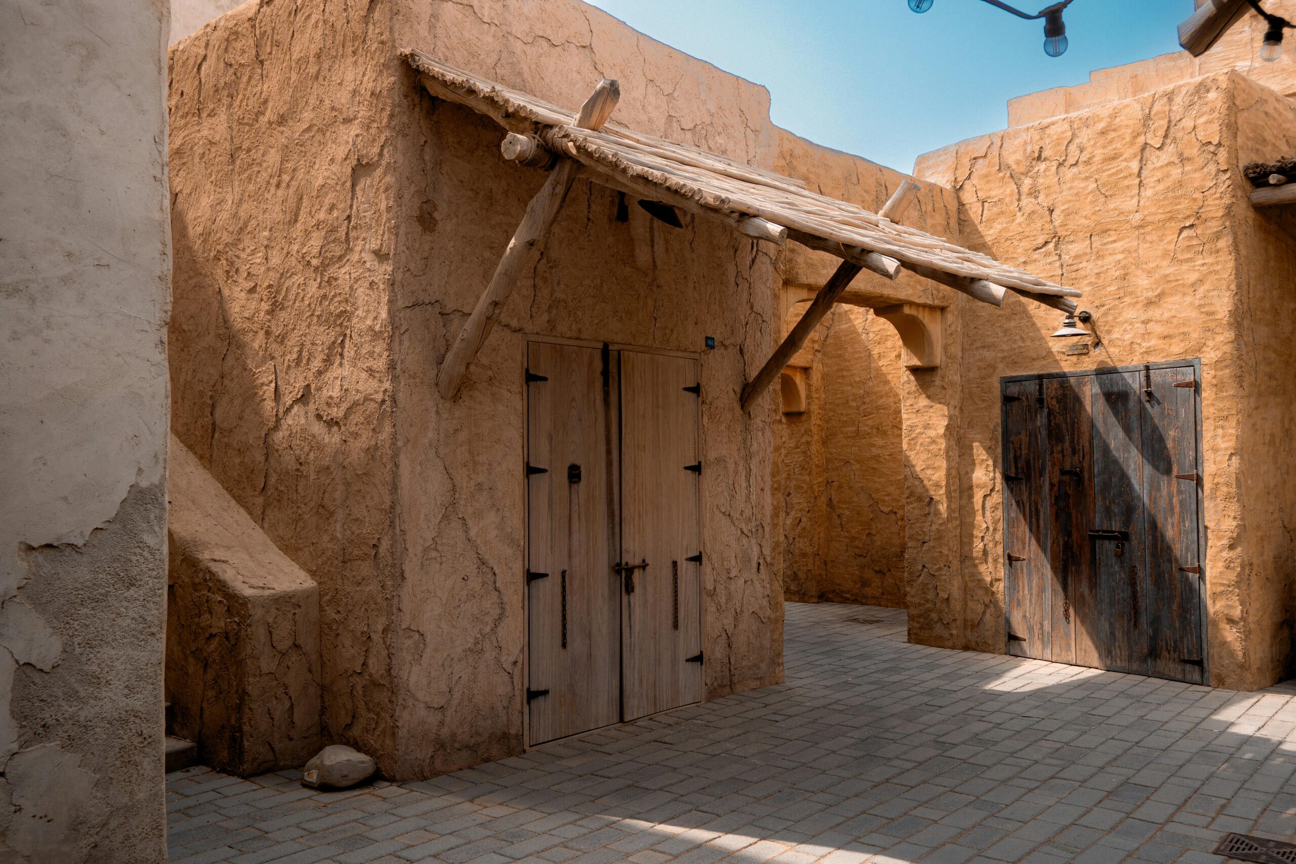 Exploring the rustic charm of traditional architecture in Old Dubai, UAE.